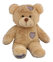 RECORDABLE PATCH TEDDY Stuffed Animal, 16" Plushie, Ultrasound Plush, Memorial Bear, Military Deployment, Personalized, Easter Gift
