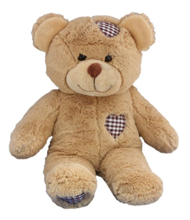 RECORDABLE PATCH TEDDY Stuffed Animal, 16" Plushie, Ultrasound Plush, Memorial Bear, Military Deployment, Personalized, Easter Gift
