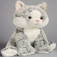 WEIGHTED TABBY CAT Stuffed Animal, 16" Plushie, Sensory Comfort Toy, Anxiety Calming Plushie, Emotional Support Pet, Cuddly, Christmas Gift