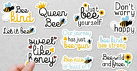 BEE 10 Piece Waterproof Sticker PACK, Laptop Stickers, Water Bottle Stickers, Encouraging Stickers, Notebook Stickers