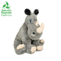 RECORDABLE RHINOCEROS Stuffed Animal, 16" Plushie, Ultrasound Plush, Memorial Bear, Military Deployment, Personalized, Easter Gift