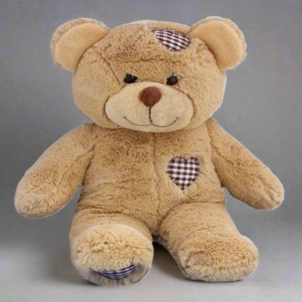 WEIGHTED PATCH TEDDY Stuffed Animal, 16" Plushie, Sensory Comfort Toy, Anxiety Calming Plushie, Emotional Support Pet, Cuddly, Easter Gift