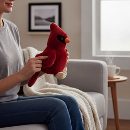 Personalized Cardinal Plush, Voice Recording Gift, Memorial Bird Keepsake