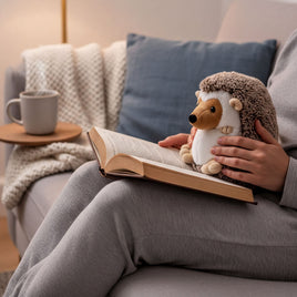 Hedgehog Stuffed Animal, 16 inch Woodland Hedgehog Plushie, DIY Kit or Pre-Stuffed