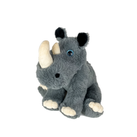 Rhinoceros plush stuffed animal, 8 inch voice recorder