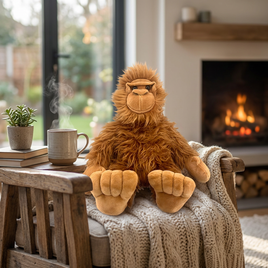 Recordable Sasquatch Stuffed Animal, 16" Plush Bigfoot Toy, Voice Recorder Keepsake Gift