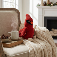 Cardinal Stuffed Animal, 16" DIY Plush Kit | Sew-Free | Memorial Bird Gift