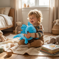 Recordable Blue Axolotl Stuffed Animal — Personalized Gift — Eco Friendly