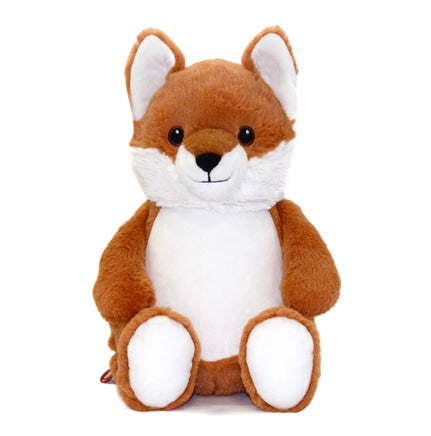 Fox plush stuffed animal, plain and ready for custom name embroidery - Baker's Bears personalized gift