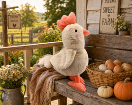 Chicken Stuffed Animal, 16" DIY Plush Kit | Sew-Free | Make Your Own