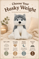 Weighted Husky Plushie, 16 inch Siberian Husky Sensory Plush, Anxiety Relief, Autism ADHD Comfort