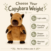 Weighted Capybara Plush, 16 Inch Sensory Comfort Toy for Anxiety Relief, Autism & ADHD
