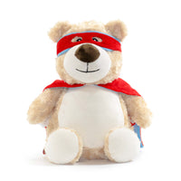 Hero teddy bear plush, plain and ready for custom name embroidery - Baker's Bears personalized gift