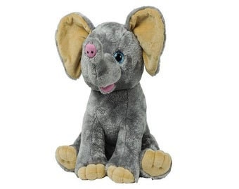 ELEPHANT Stuffed Animal, 16" Plushie, Make your Own Stuffie, Soft and Cuddly, DIY Kit