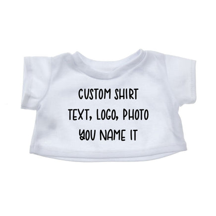 CUSTOM Stuffed Animal T-SHIRT, Fits 8 Inch Stuffed Animals, Plushie Clothing, Personalized Photo and Text Shirt