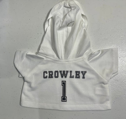CUSTOM JERSEY Hoodie | Fits 14 to 16 Inch Stuffed Animals | Teddy Bear Outfit | Plushie Hoodie