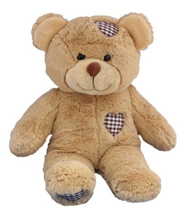 PATCH TEDDY Bear Stuffed Animal, 16" Plushie, Make your Own Stuffie, Soft and Cuddly, DIY Kit