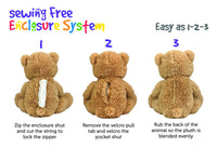 RAINBOW Bear STUFFED Animal, 8 Inches, Order Stuffed or Unstuffed With a Fiber Pack, Teddy Bear, DIY Kit