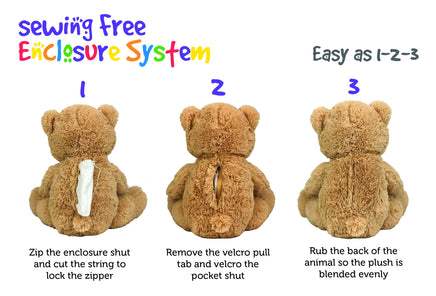 RAINBOW Bear STUFFED Animal, 8 Inches, Order Stuffed or Unstuffed With a Fiber Pack, Teddy Bear, DIY Kit