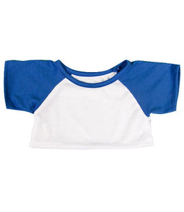 BLUE & WHITE T-shirt, Fits BAB, Teddy Bear Outfit, Plushie Clothing, Stuffed Animal Accessory