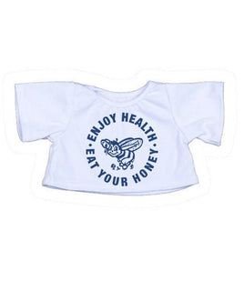 ENJOY HEALTH Eat Your Honey Stuffed Animal Tshirt, Fits BAB and 16 Inch Stuffed Animals, Teddy Bear Outfit, Plushie Clothing