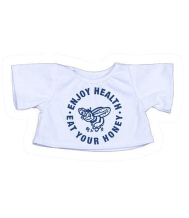 ENJOY HEALTH Eat Your Honey Stuffed Animal Tshirt, Fits BAB and 16 Inch Stuffed Animals, Teddy Bear Outfit, Plushie Clothing