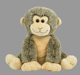 MONKEY Stuffed Animal, 16" Plushie, Make your Own Stuffie, Soft and Cuddly, DIY Kit