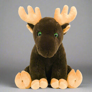 WEIGHTED Moose Stuffed Animal, 16" Plushie, Sensory Comfort Toy, Anxiety Calming Plushie, Emotional Support Pet, Cuddly, Christmas Gift