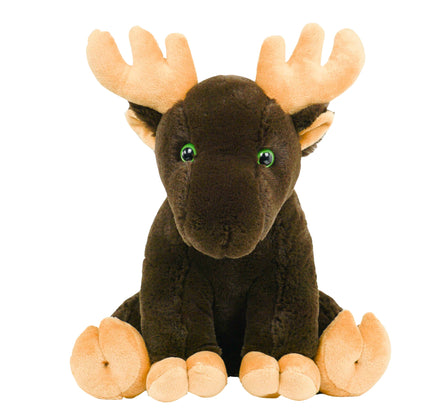 WEIGHTED Moose Stuffed Animal, 16" Plushie, Sensory Comfort Toy, Anxiety Calming Plushie, Emotional Support Pet, Cuddly, Easter Gift