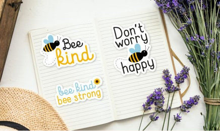 Bee Waterproof Sticker Pack — 10 Vinyl Stickers