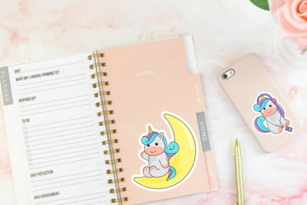 UNICORN 10 Piece Waterproof Sticker PACK, Laptop Stickers, Water Bottle Stickers, Encouraging Stickers, Notebook Stickers