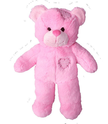 PINK TEDDY Stuffed Animal, 16" Plushie, Make your Own Stuffie, Soft and Cuddly, DIY Kit