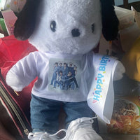 WHITE TWIST Teddy Stuffed Animal, 16" Plushie, Make your Own Stuffie, Soft and Cuddly, DIY Kit, Custom Shirt, Easter Gift