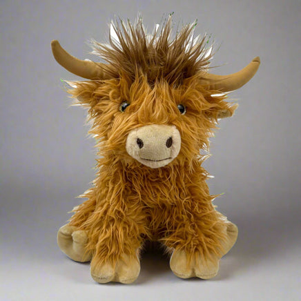 WEIGHTED HIGHLAND Cow Stuffed Animal, 16" Plushie, Sensory Comfort Toy, Anxiety Calming Plushie, Emotional Support Pet, Cuddly, Easter Gift