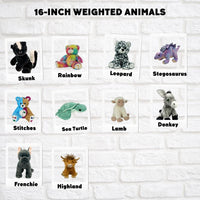 WEIGHTED STUFFED Animal, 16" Plushie, Sensory Comfort Toy, Anxiety Calming Plushie, Emotional Support Pet, Cuddly, Gift