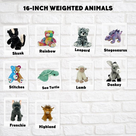 WEIGHTED STUFFED Animal, 16" Plushie, Sensory Comfort Toy, Anxiety Calming Plushie, Emotional Support Pet, Cuddly, Gift