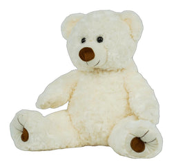 WEIGHTED WHITE TEDDY Stuffed Animal, 16" Plushie, Sensory Comfort Toy, Anxiety Calming Plushie, Emotional Support Pet, Cuddly, Gift