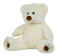 Weighted TEDDY BEAR - WHITE - Plush — Calming Sensory Keepsake — 16 Inches — Eco Friendly