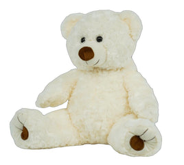 WHITE TWIST Teddy Stuffed Animal, 16" Plushie, Make your Own Stuffie, Soft and Cuddly, DIY Kit, Custom Shirt, Easter Gift