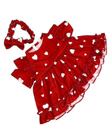 LOVE DRESS Animal Outfit | Fits BAB & 14 to 16 Inch Plush Animals | Plushie Clothing | Stuffed Animal Accessory