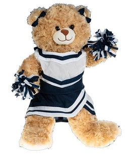 Navy White Cheer Stuffed Animal Outfit | Fits BAB & 14 to 16 Inch Plush Animals | Plushie Clothing | Stuffed Animal Accessory
