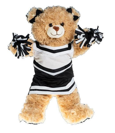 Black White Cheer Stuffed Animal Outfit | Fits BAB & 14 to 16 Inch Plush Animals | Plushie Clothing | Stuffed Animal Accessory