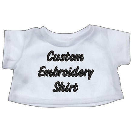 CUSTOM Embroidered Plushie T-SHIRT, Fits 16-inch Stuffed Animals, Plushie Clothing, BAB Shirt