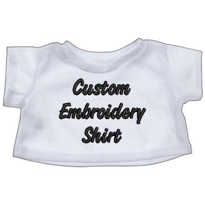 Custom Embroidered Plushie T-shirt for 16" Stuffed Animals - Choice of Color & Font