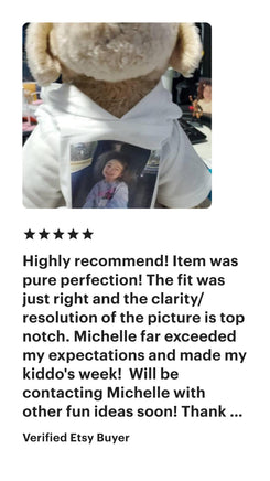 Custom Plushie Hoodie | Fits 14-16 Inch Stuffed Animals, Teddy Bear Clothing