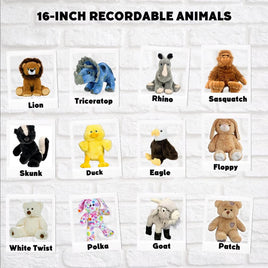 RECORDABLE STUFFED Animal, 16" Plushie, Ultrasound Plush, Memorial Bear, Military Deployment, Personalized, Gift