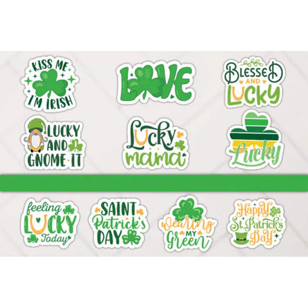St. Patrick's Day Waterproof Sticker Pack, Lucky Irish Decals