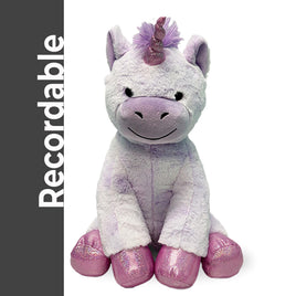 Recordable UNICORN Stuffed Animal — Personalized Gift — Eco Friendly
