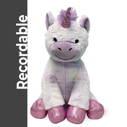 Recordable UNICORN Stuffed Animal — Personalized Gift — Eco Friendly