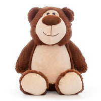 Personalized Embroidered BIRTHDAY GIRL Plushie — Custom Name Teddy, First Birthday Gift for Girl, Baby Shower Keepsake